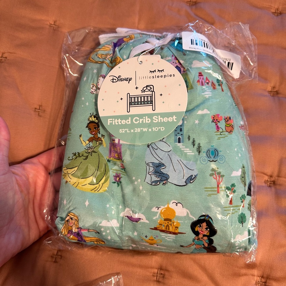 Disney Little Sleepies Princess Fitted crib Sheet - Aqua